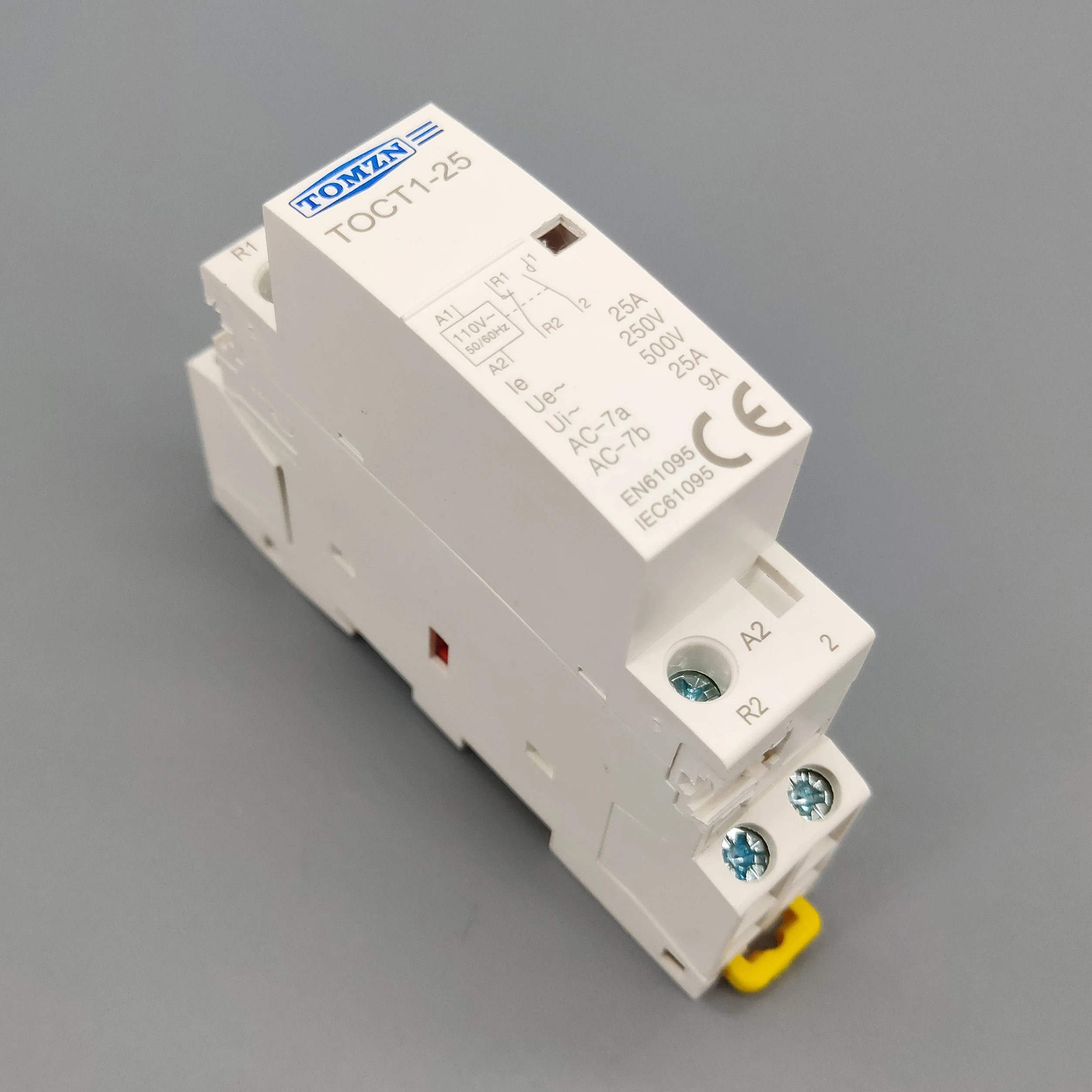 TOCT1 2P 25A 110V Катушка 230V 50/60HZ Din rail бытовой модульный контактор переменного тока 1NC