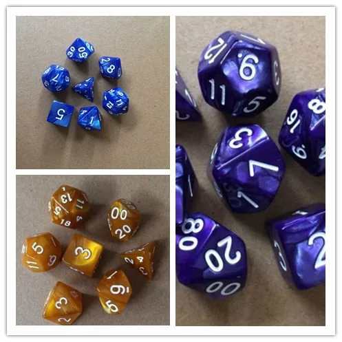 Бесплатная Доставка 2 шт. жемчужным узором 10 кубика для настольной