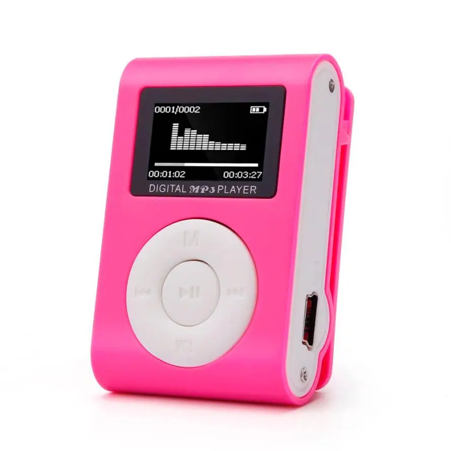 Поддержка 32 ГБ Micro SD TF карты портативный mp3 плеер мини USB MP3 с клипсой ЖК экран Hi Fi