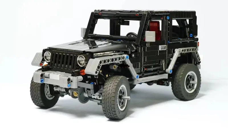Новая серия Technic RC внедорожник Jeep Wrangler автомобиль совместим со строительными блоками Набор Обучающие подарки на день рождения