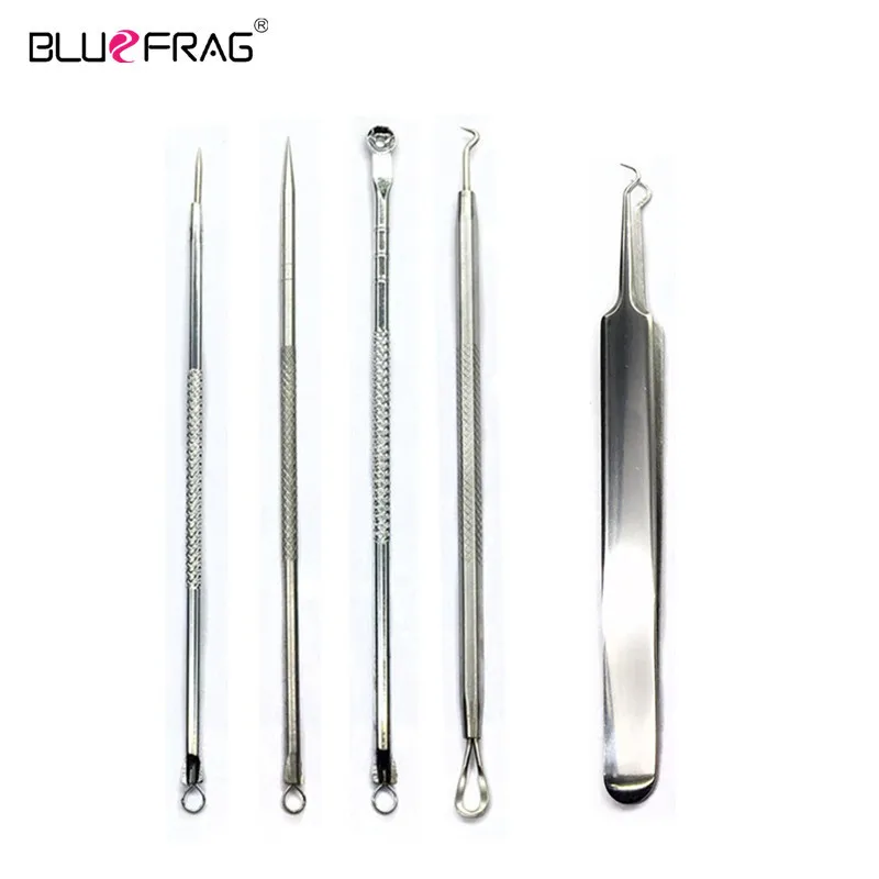Tweezers Blackhead Remover Tool Stainless Steel Tools Comedone Acne Extractor Tweezer Pimple Removal Needles set | Красота и здоровье