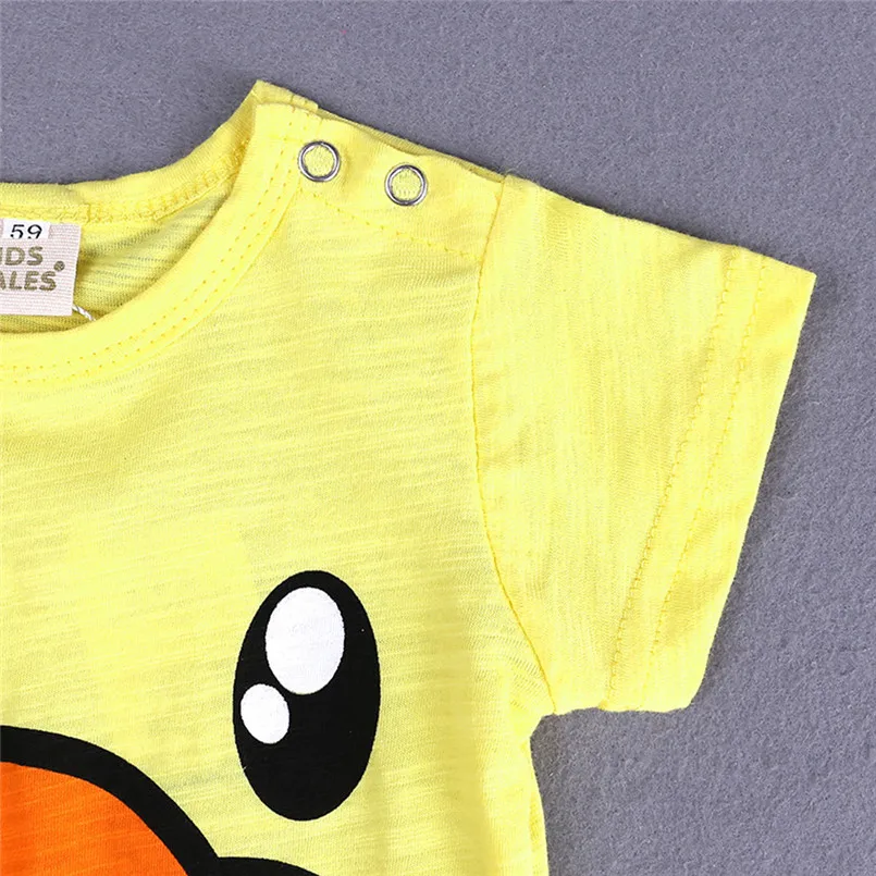 The new fashion cute design Toddler Infant Baby Girls Boys Short Sleeve Cartoon Print jumpsuit Romper #4A04 | Детская одежда и