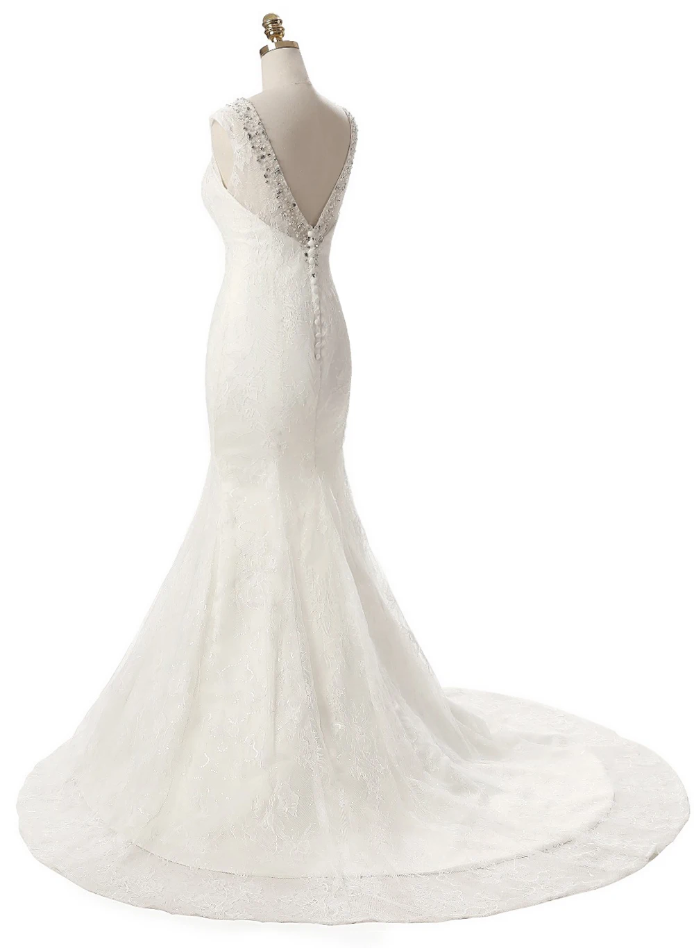 Женское свадебное платье с юбкой годе V образным вырезом без рукавов|bridal gown|fashion