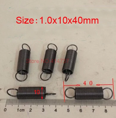 

20pcs/lot 1.0*10*40mm 1.0mm wire Carbon steel extension tension spring springs