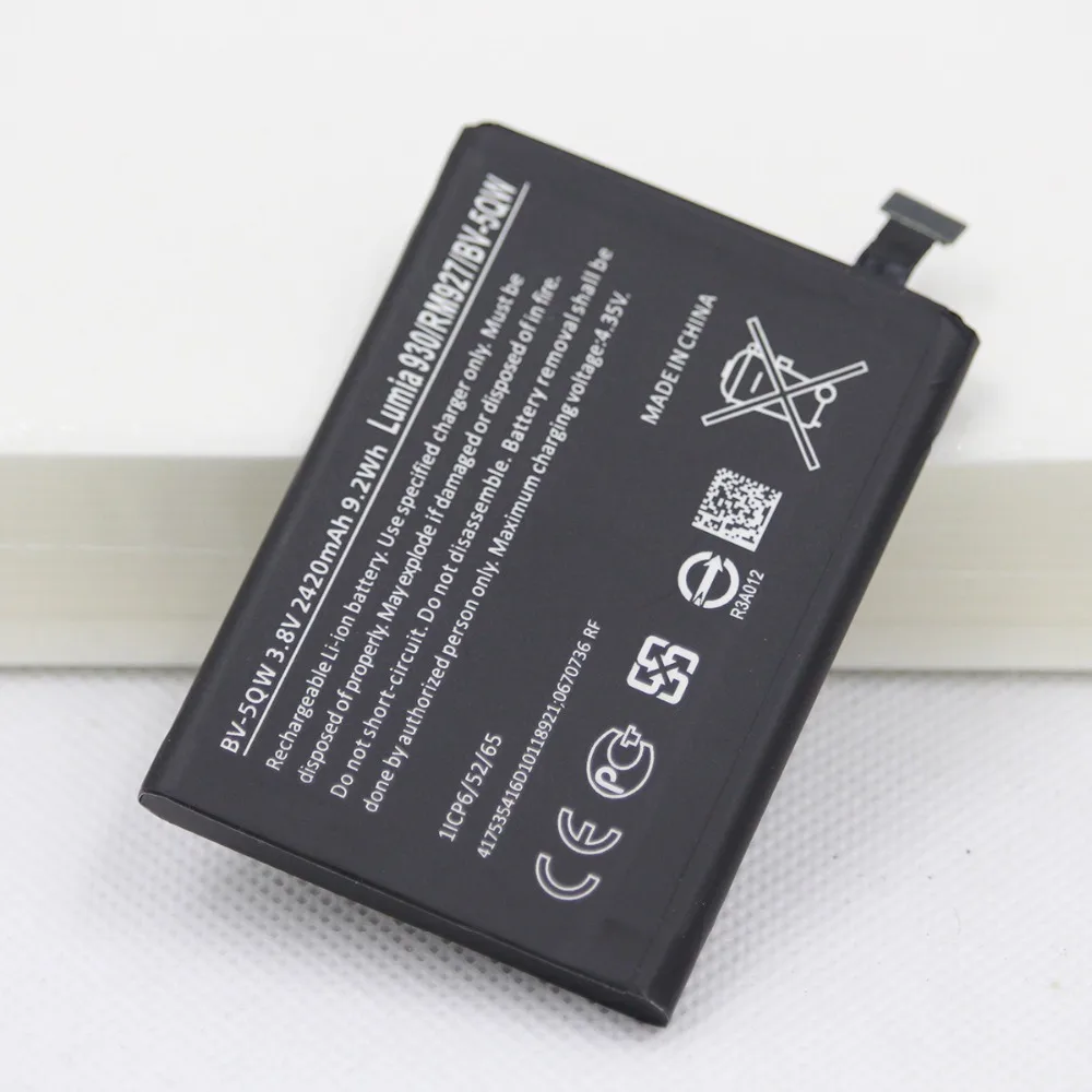 10 шт./лот BV-5QW аккумулятор для мобильного телефона Nokia lumia 930 BV5QW 2420 мАч мобильный