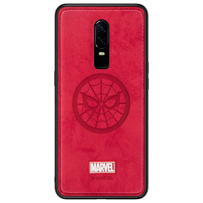 Оригинальные фирменные Чехлы для телефона Oneplus 6 Марвел Тор Железный человек паук противоударный тканевый задний Чехол для Oneplus 6t 1+ 6T Coque