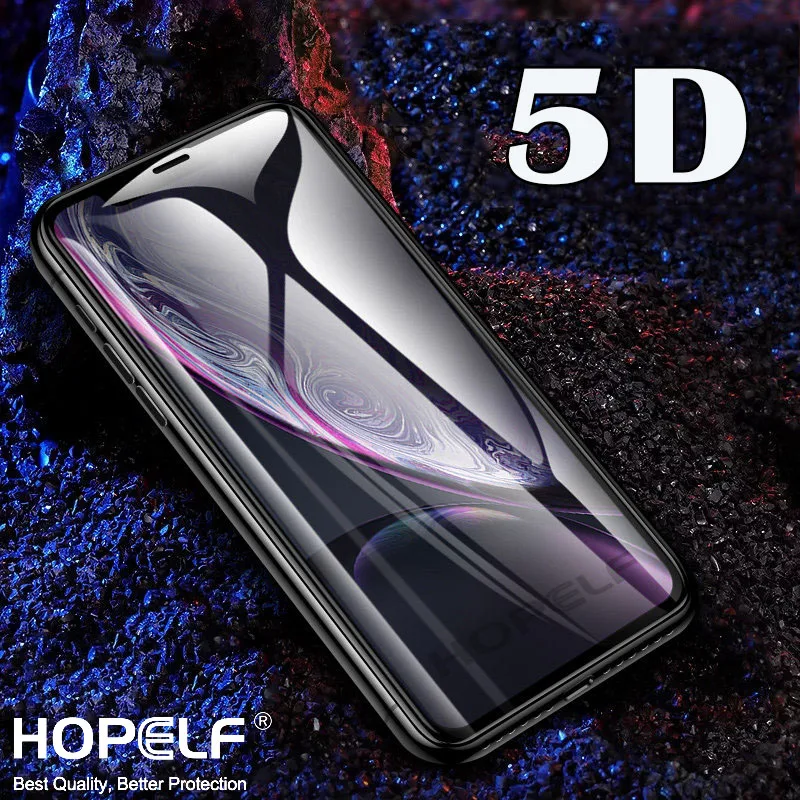 5D Tempered Glass for iPhone XS MAX 6.5Inch Screen Protector Full Cover Protective X XR | Мобильные телефоны и аксессуары
