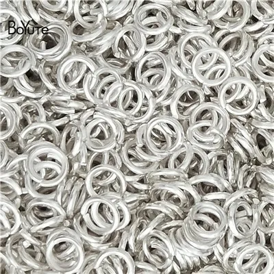 Silver Plated BoYuTe(50 г/пакет) металл, бронза, серебро, золото, черный родий, открытый прыжок, кольца, звеньевые петли, соединитель, сделай сам, ювелирное изделие, компоненты - Цвет: Silver Plated