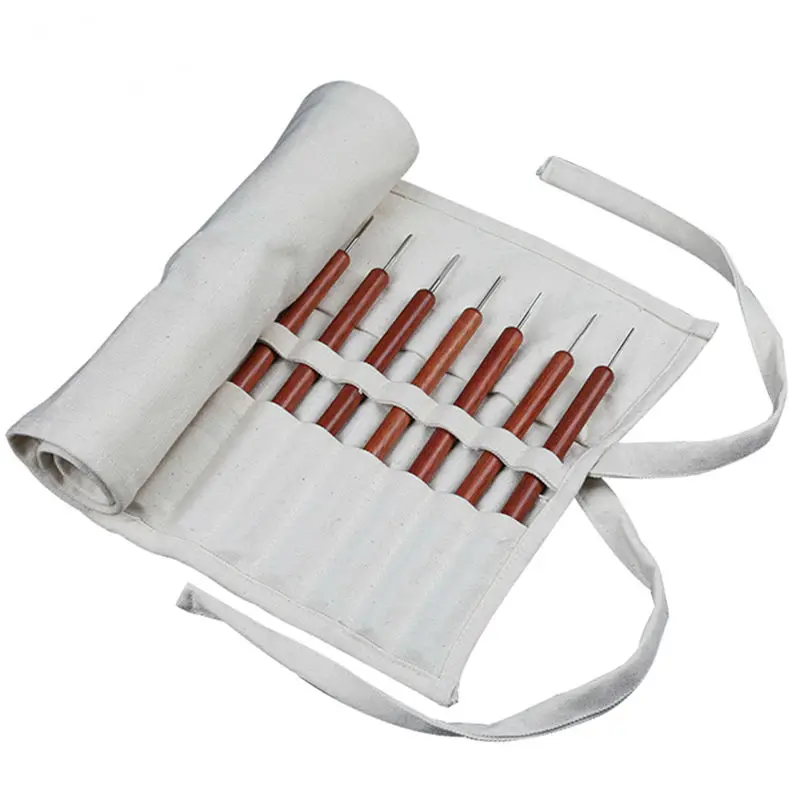 Холщовая Сумка для резьбы по дереву синий белый переносной чехол хранения