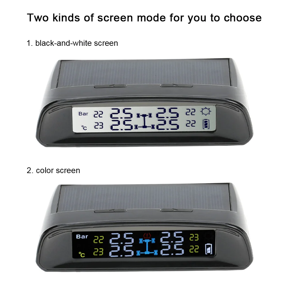 Беспроводная автомобильная система контроля давления в шинах на солнечной