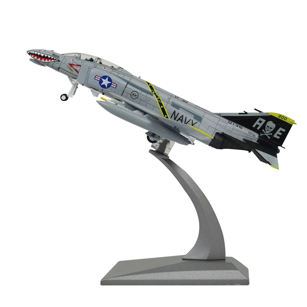 1/100 масштаб F-4C PhantomⅡ металлический боец Военная Модель литья под давлением