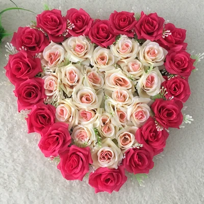 Цветы розы в форме сердца 40 х40 см 21 цвет|flower decorations weddings|flower birthday party decorationsflower cupcake