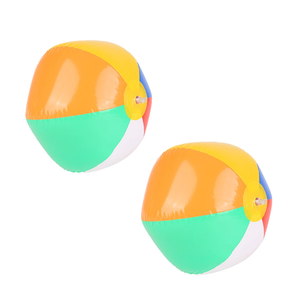 2pcs ballon 1/2 шт надувной пляжный шар, детские водные игрушки цвета радуги, летний плавательный спортивный мяч, игрушки для душа для детей, развлечения на открытом воздухе - Цвет: 2pcs ballon