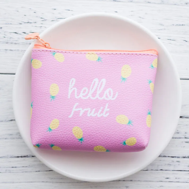 12 pineapple pink Подарок для невесты милый кошелек для монет свадебные подарки для гостей Детские сувениры обратно в школу Кошелек вечерние сувениры подарки - Цвет: 12 pineapple pink