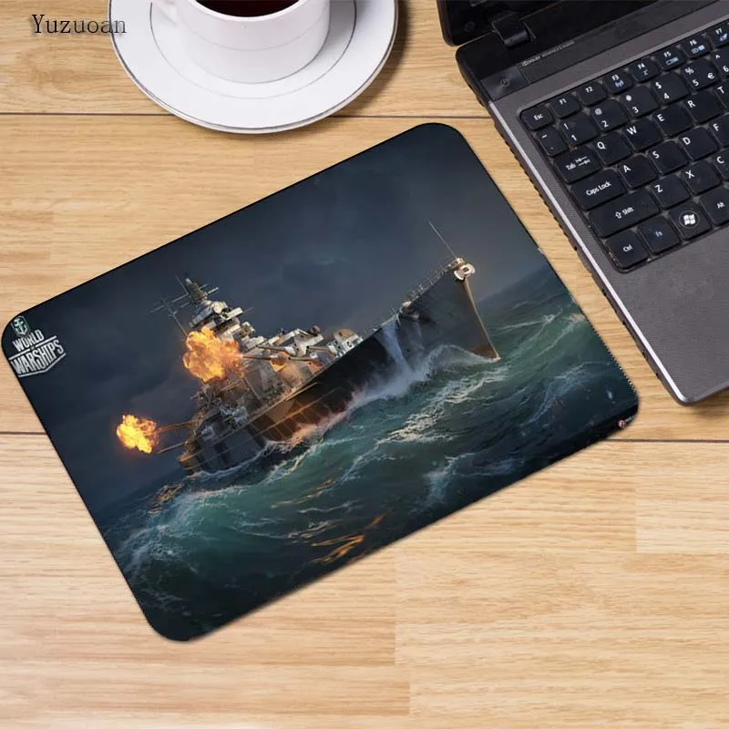 Yuzuoan World Of Warship большой резиновый коврик для мыши компьютерный размер 22x18 см 25x20 29x25