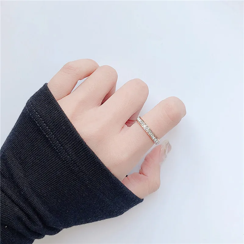 INS Girl's Heart Ring Южная Корея крутое студенческое универсальное циркониевое пищевое