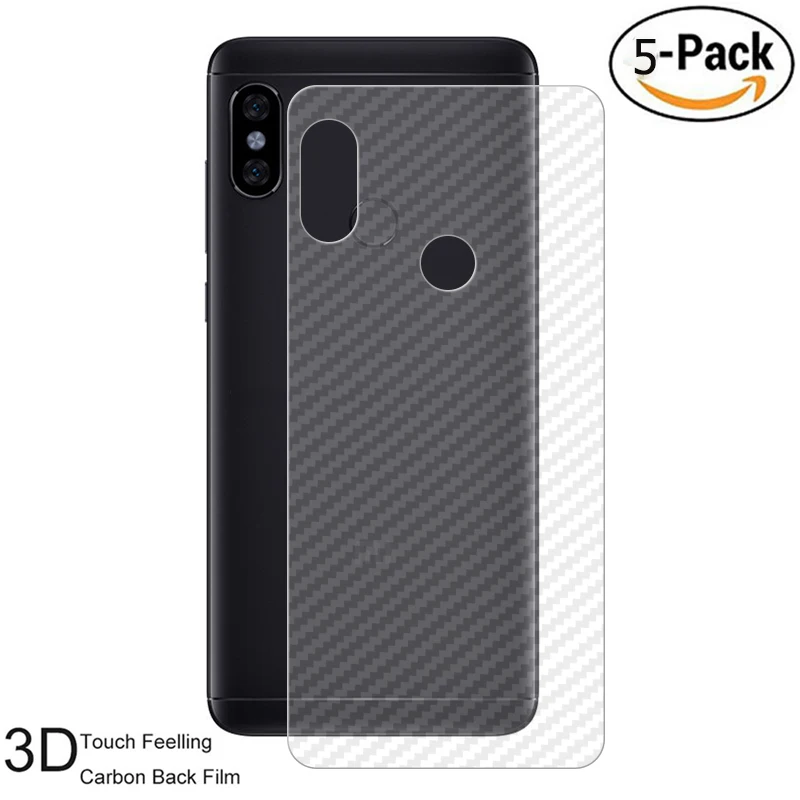 5 Упак. Защитная пленка для задней панели из углеродного волокна 3D Xiaomi Redmi Plus 5A Note