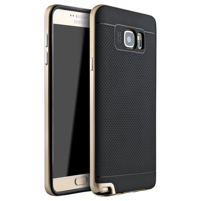Golden Новое поступление, высококачественный брендовый Чехол ipaky для samsung galaxy note 5, силиконовый защитный чехол для note5 - Цвет: Golden