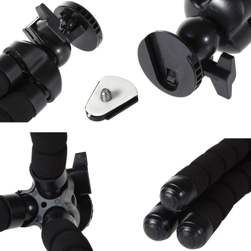 Гибкий штатив Трипод 10 6 дюйма с держателем и адаптером для штатива Gopro Hero 3/3