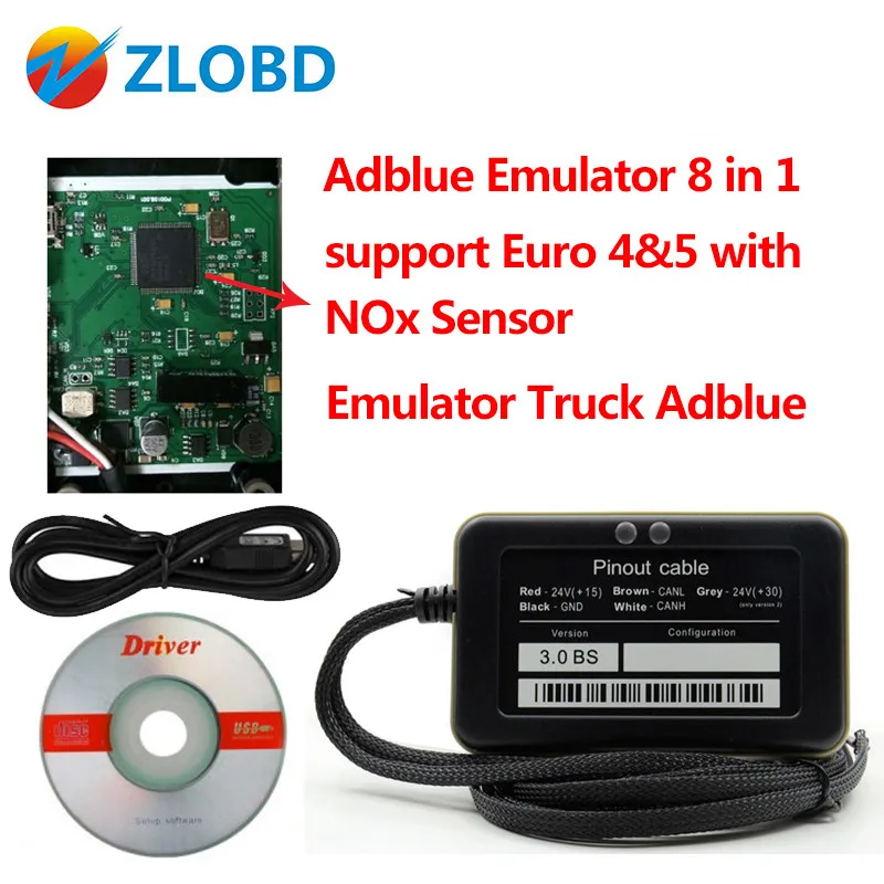 Adblue 8in1 Adblue 8 в 1 эмулятор Adblue 8 в 1 поддержка Euro4 и 5 Лучшее качество Adblue с датчиком NOx 3,0 устройство adblue 9 в 1 - Цвет: Adblue 8in1