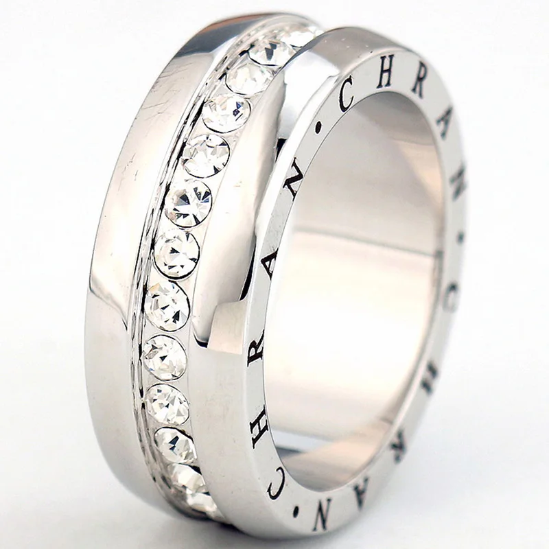 Chran, изысканные серебряные свадебные кольца с кристаллами для женщин, Bijoux Anel Femme, обручальное кольцо, массивные ювелирные изделия, подарки для влюбленных