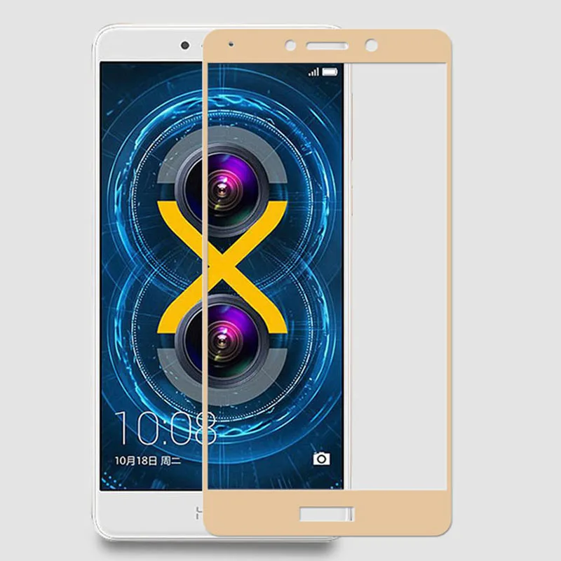 Закаленное стекло с полным покрытием клея для Huawei Honor 6X защита экрана защитная