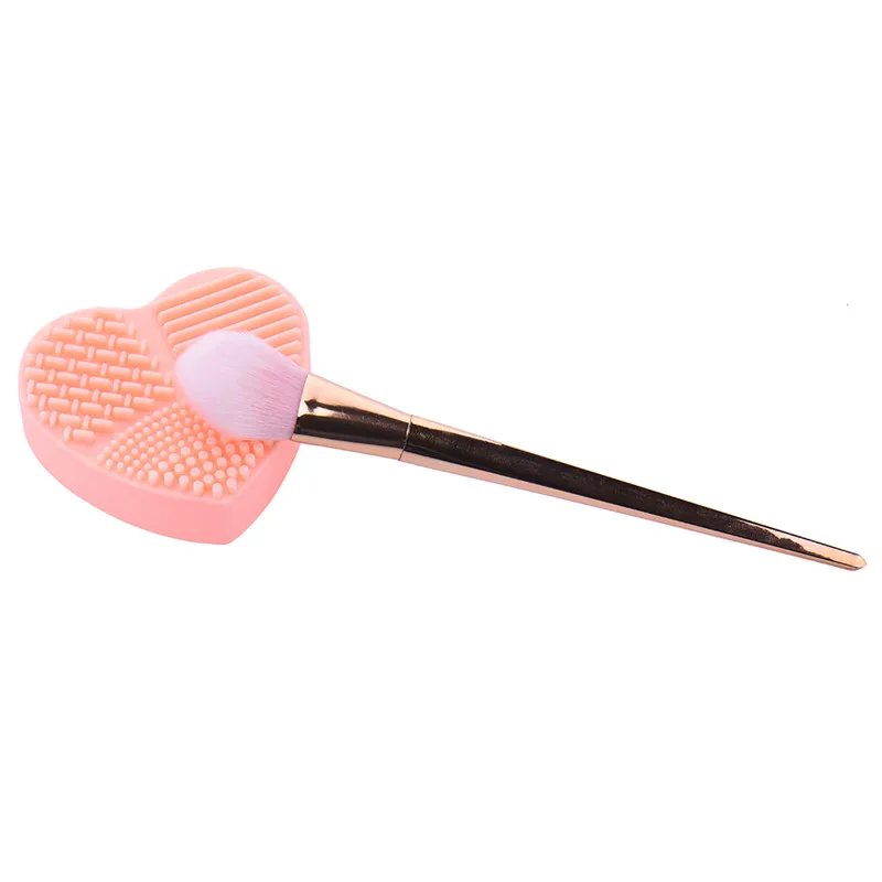 Portable Heart Shape Clean Make up Brushes Wash Silicone Glove Scrubber Board Cosmetic Cleaning Tools for Makeup | Дом и сад