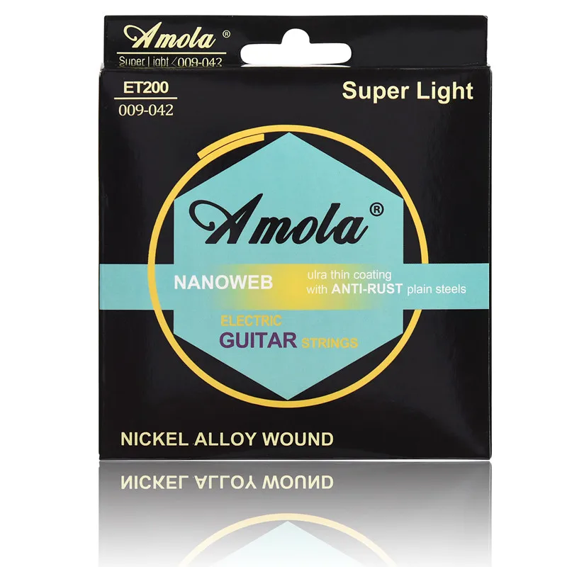 

Amola ET200 .009-.042 Electric Guitar strings nickel alloy wound musical instruments guitar accessories