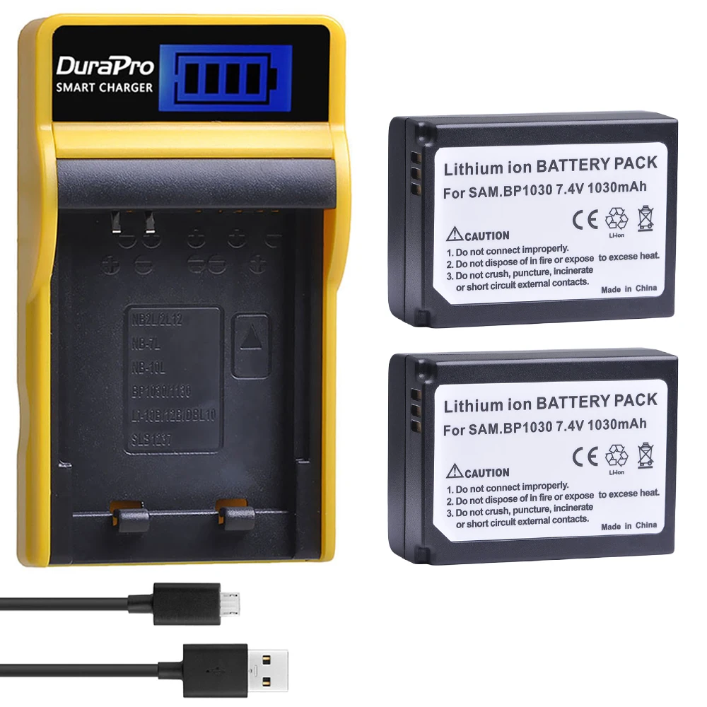2 шт. аккумуляторные батарейки 1030 мАч с ЖК-экраном для Samsung NX200 NX210 NX300 NX500 NX1000 NX1100 |