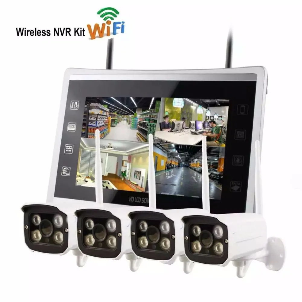 SmartYIBA беспроводная камера безопасности с монитором 8CH CCTV Kit 4CH CCTV камера системы видеонаблюдения IP День ночного видения NVR