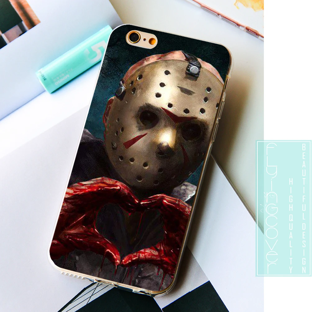 Чехлы для телефонов Coque Джейсон Вурхиз IPhone 10x7 8 6 S Plus 5s 5 SE 5C 4S 4 iPod Touch прозрачный