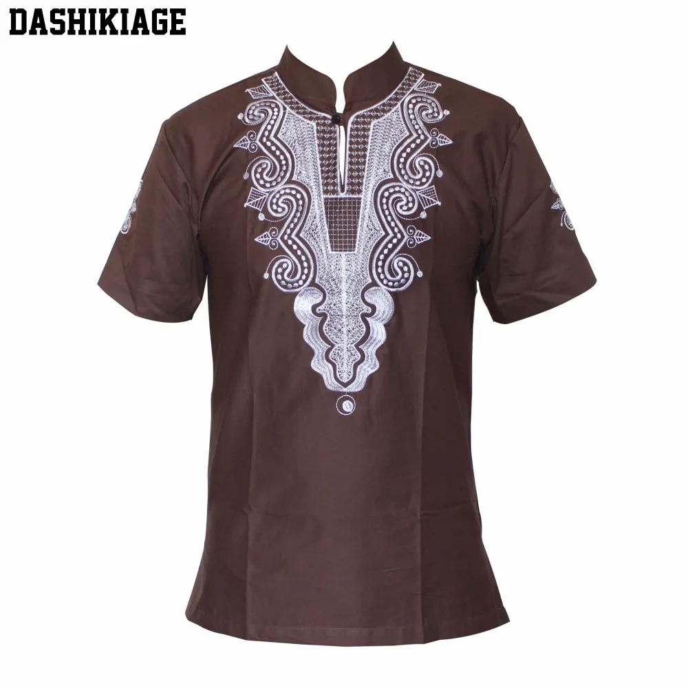 Dashikiage 5 цветов африканская мода для мужчин/wo мужчин Уникальный дизайн вышивки Повседневная футболка классный наряд топы высокого качества