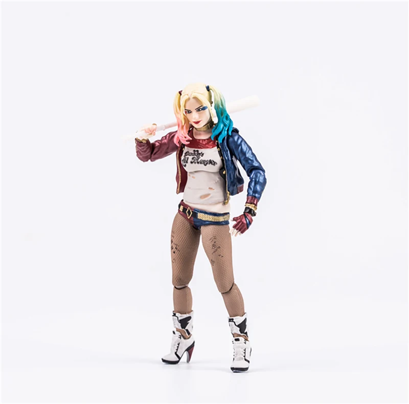 15cm Suicide Squad Harley Quinn Action Figure toys Harley Quinn With Hammer and Gun Collectible Model Toys christmas gift