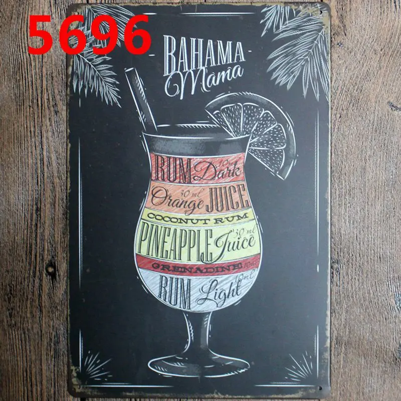 

Металлический винтажный настенный паб, кухня, Ресторан