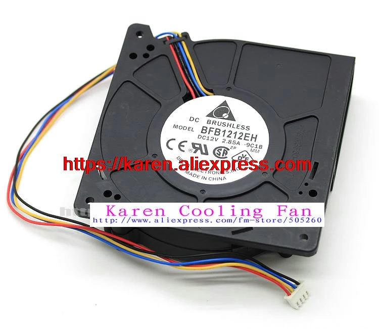 Оригинальный DELTA BFB1212EH 12V 2.85A 120*120*32 мм 12 см центробежный двойной шарикоподшипник