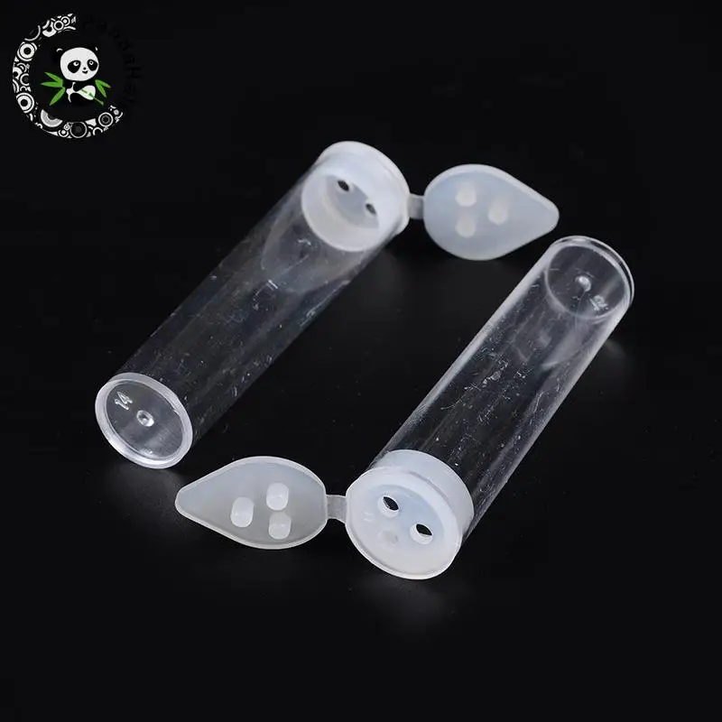 

200pcs Clear Tube Plastic Bead Containers with Lid for Jewelry Packaging, 68x18mm