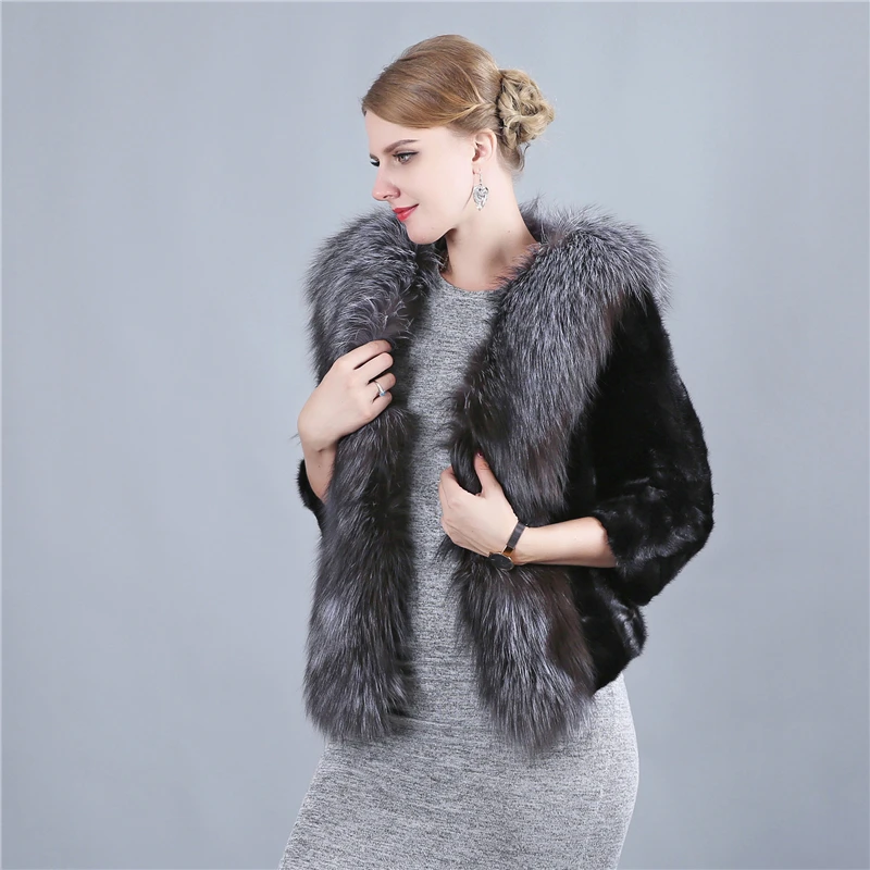 2018 элегантные женские пальто средней длины из натурального меха норки с