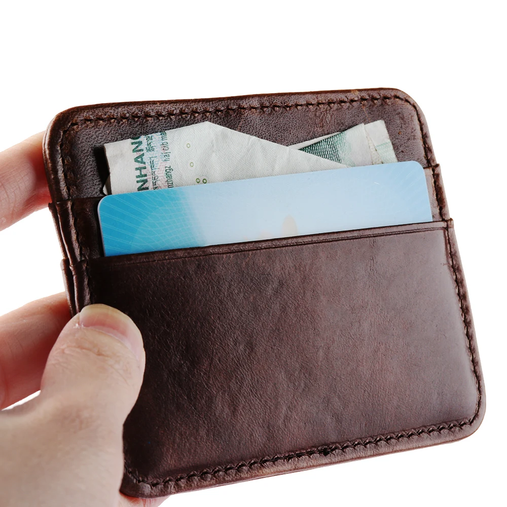 Мужской RFID блокирующий кредитный держатель для карт из искусственной кожи