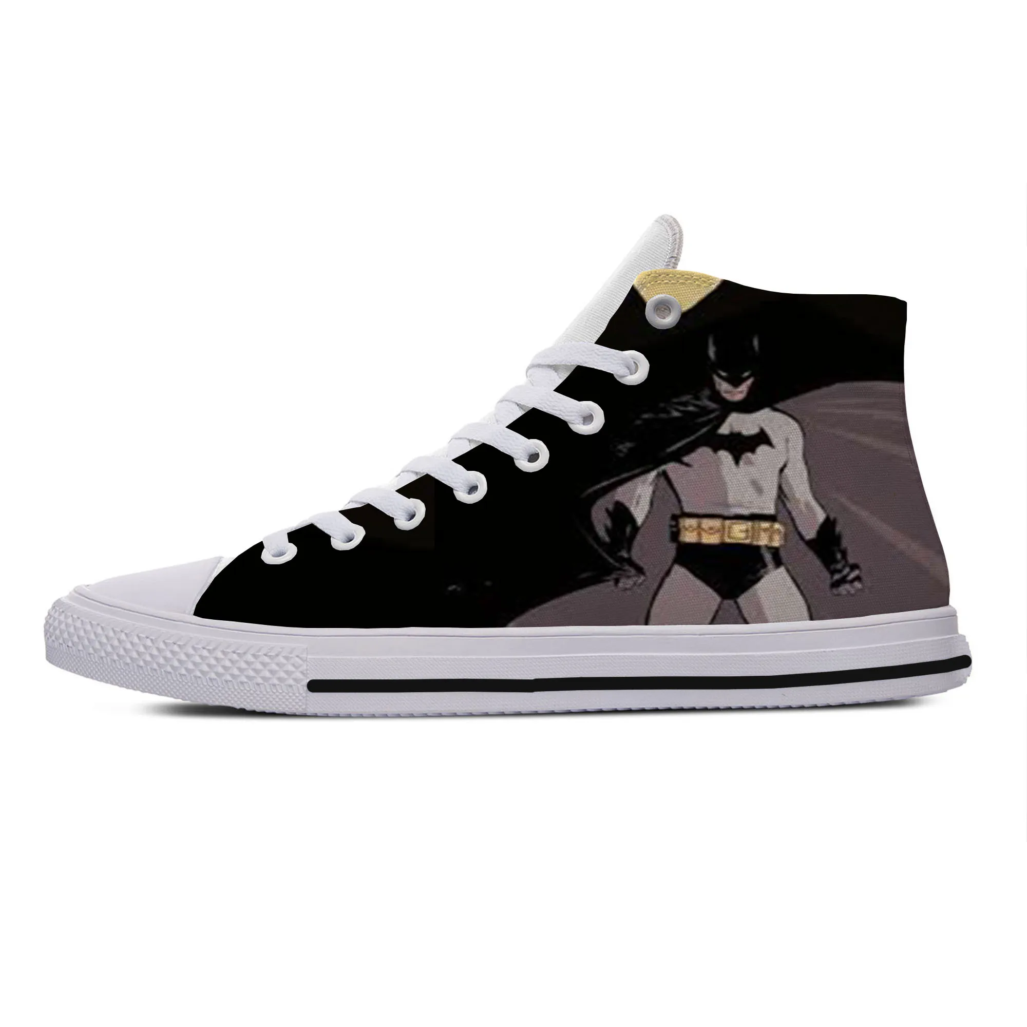 2019 Hot Cool Fashion High Sneakers Handiness Casual Shoes New Summer 3D Printed Youth Super Hero Batman Harajuku Funny Cotton | Обувь