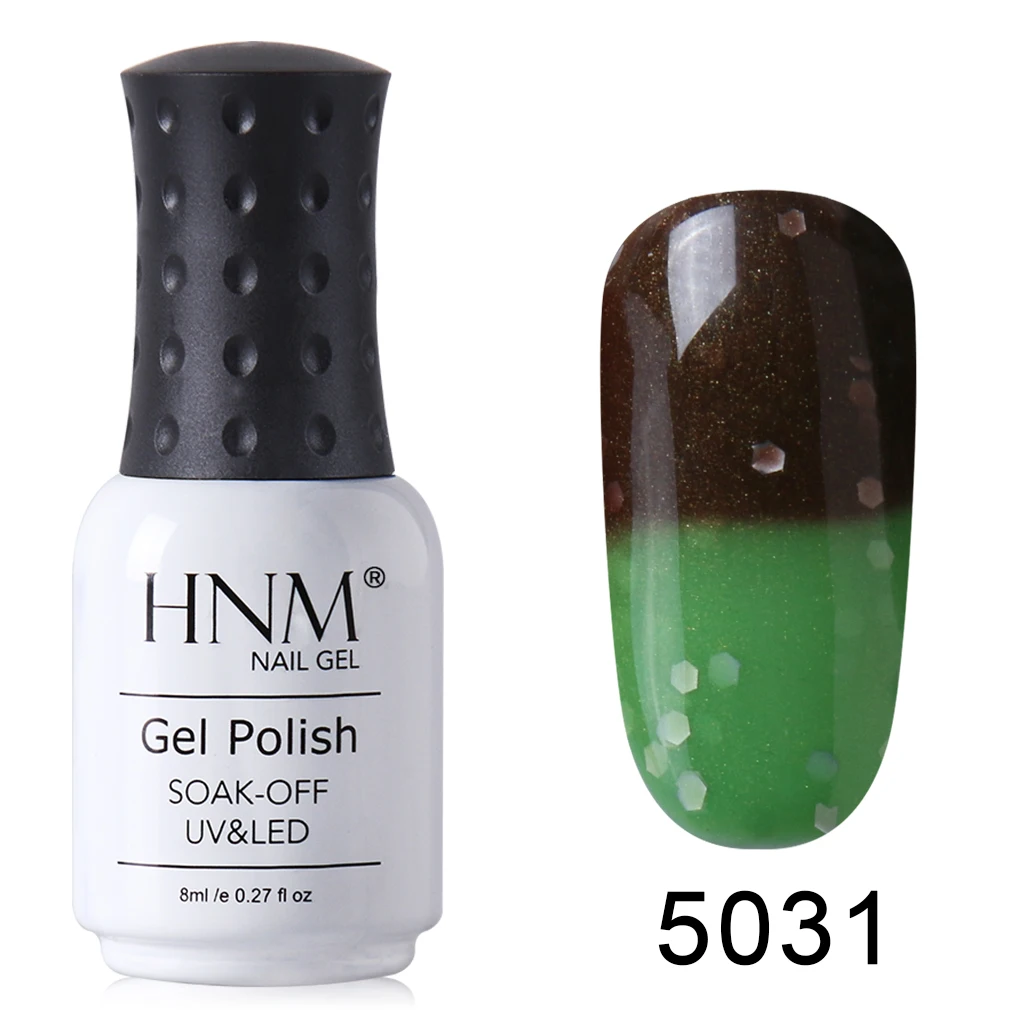 5031 HNM 8 мл изменение температуры Цветной Гель-лак для ногтей замачиваемый Лаки Хамелеон термо лак длительного действия искусство УФ маникюрный лак - Цвет: 5031