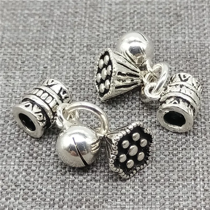 925 Sterling Silver Lotus Pod Bell Dangle Charms for Necklace Bracelet