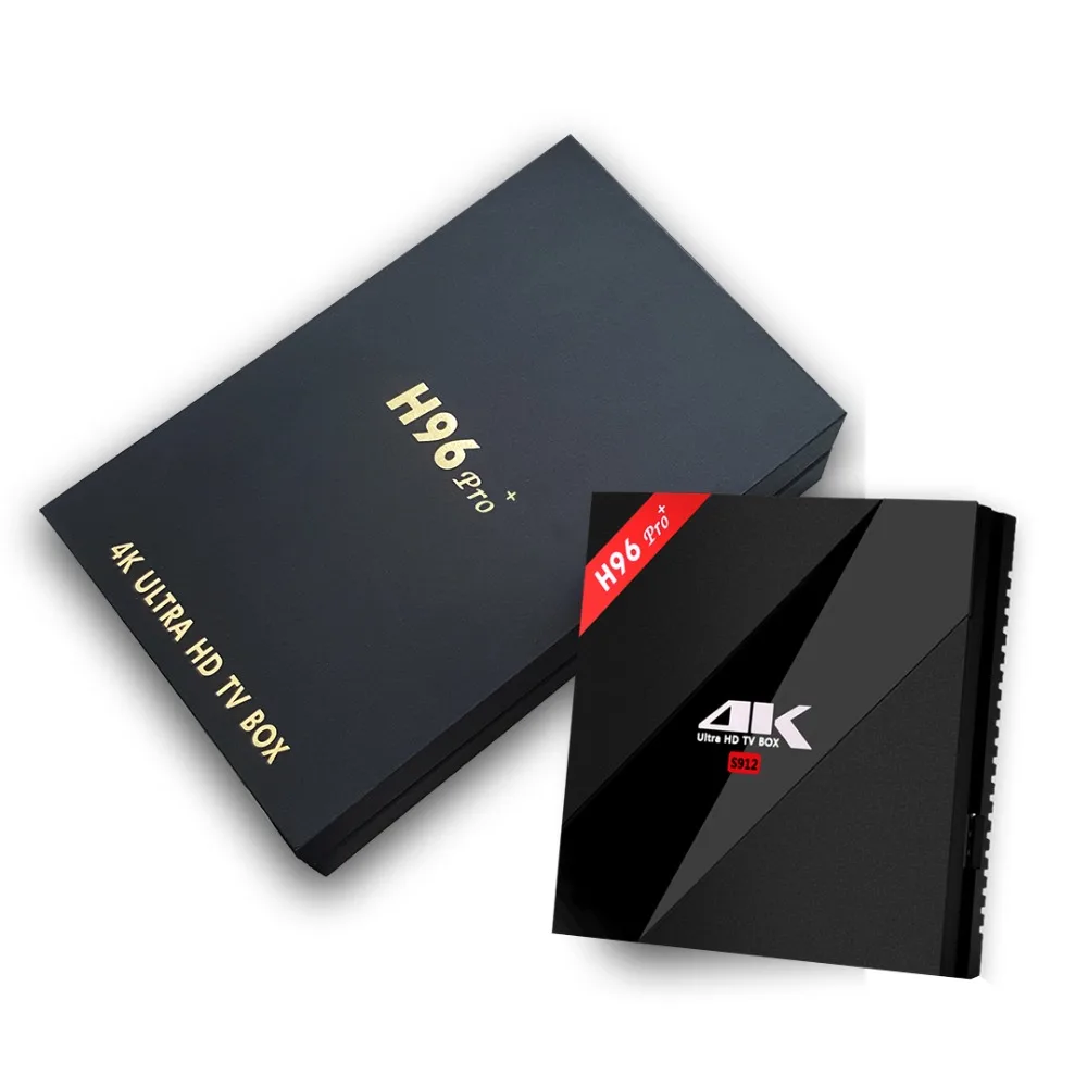 Android TV Box H96 PRO+ Amlogic S912 Octa Core Smart H.265 Built-in WiFi 2.4G+5.8G Netflix IPTV M3U Media Player | Электроника
