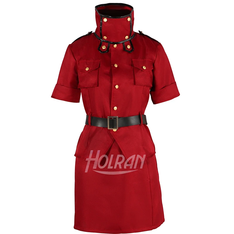 Аниме Cos Hellsing Виктория серас желтый костюм косплей красный оранжевый Версия
