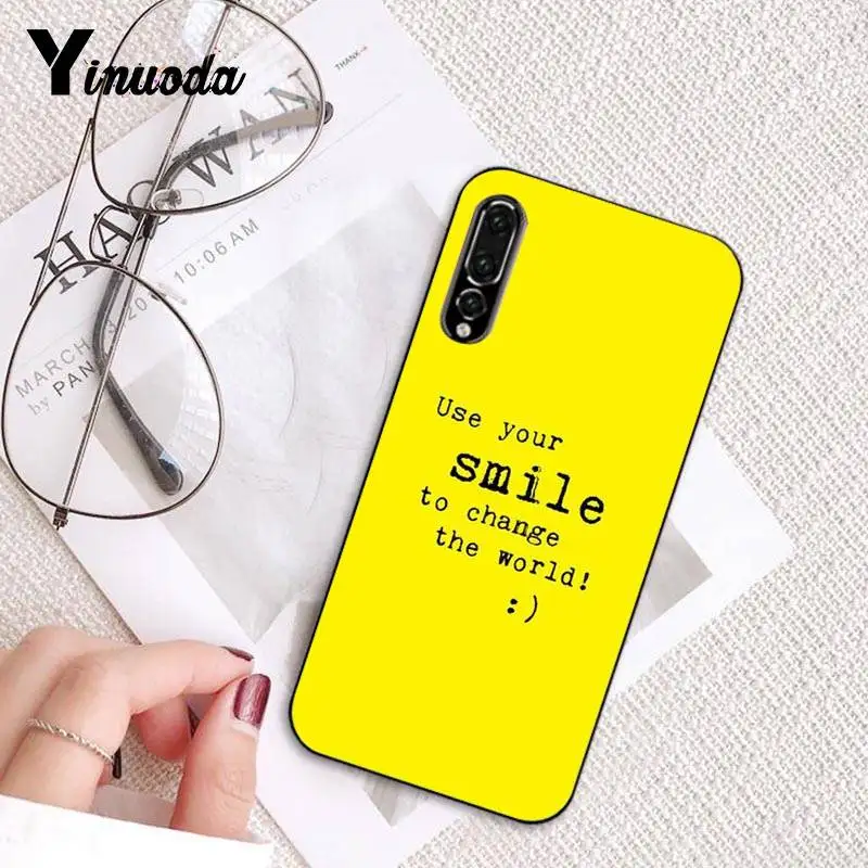 Модный симпатичный мультяшный чехол Yinuoda со смайликом для телефона Huawei P9 P10 Plus Mate9
