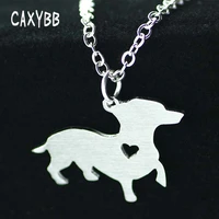 caxybb new cute dog stainless steel necklace animal dogs breed charm pet necklaces memorial gift for men women bijoux jewelry