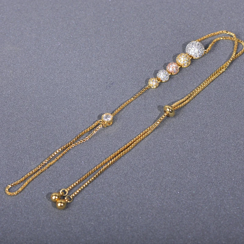 Женские браслеты в форме мяча MECHOSEN ювелирные изделия из меди с блестящим