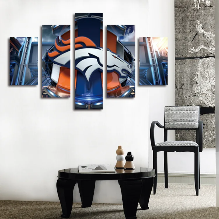 

FIVE PC NO FRAME Team logo Oil Painting Printed Oil Painting On Canvas Oil Painting for Home Decor Wall Decor