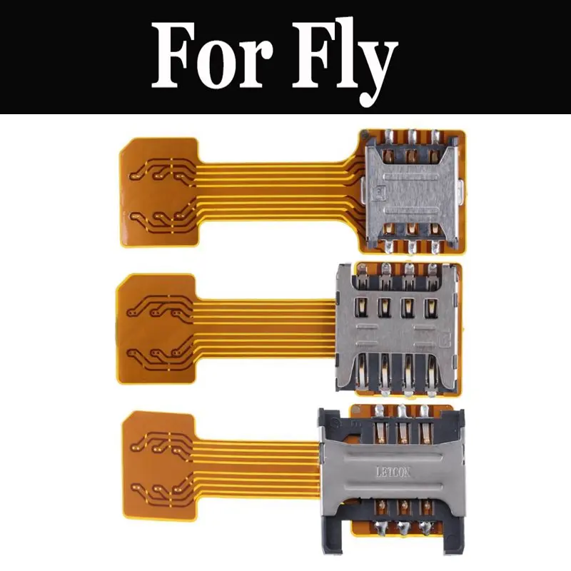 

No Logo Hybrid Double Dual SIM Card Micro SD Adapter Micro SIM For Fly Cirrus 11 12 13 16 4 6 7 8 FS458 Stratus 7 Memory Plus