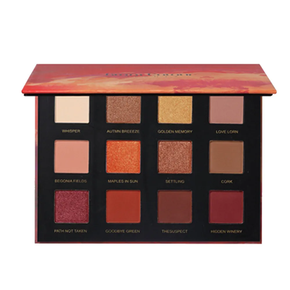 Новинка 12 цветов открытые блестящие тени для век палитра жемчужные пудра матовые