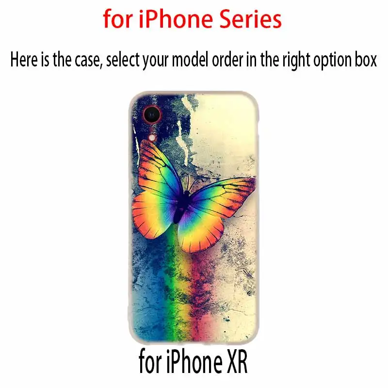 Силиконовый мягкий чехол с синей бабочкой для iPhone 12 11 Pro X XS Max XR 8 7 6 Plus 5s SE 2020 S 1 Etui |
